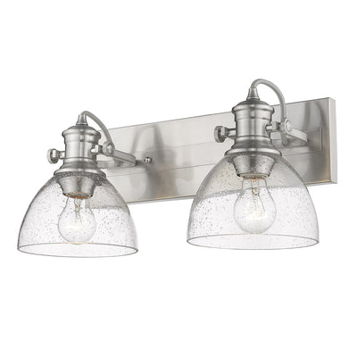 Yep by Golden Lighting Hines 2-light Semi-Flush Mount in Pewter - - Golden Lighting