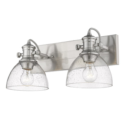 Yep by Golden Lighting Hines 2-light Semi-Flush Mount in Pewter - - Golden Lighting