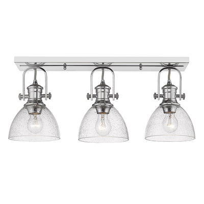 Yep by Golden Lighting Hines 3-light Semi-Flush Mount in Chrome - - Golden Lighting