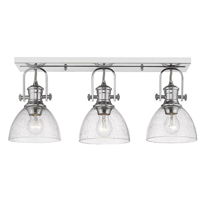 Yep by Golden Lighting Hines 3-light Semi-Flush Mount in Chrome - - Golden Lighting