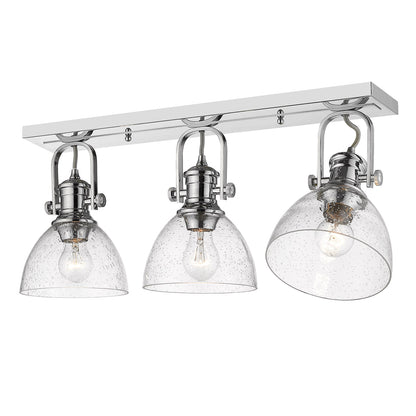 Yep by Golden Lighting Hines 3-light Semi-Flush Mount in Chrome