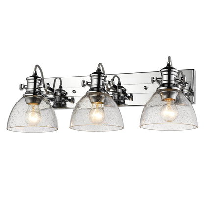 Yep by Golden Lighting Hines 3-light Semi-Flush Mount in Chrome