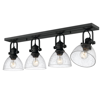 Yep by Golden Lighting Hines 4-light Semi-Flush Mount in Matte Black - Default Title - Golden Lighting