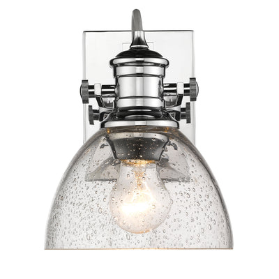 Yep by Golden Lighting Hines 1-light Vanity in Chrome and Seeded Glass - - Golden Lighting