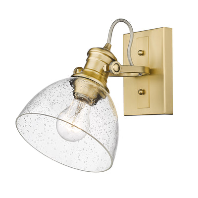 Yep by Golden Lighting Hines 1-light Vanity in Brushed Champagne Brass - - Golden Lighting