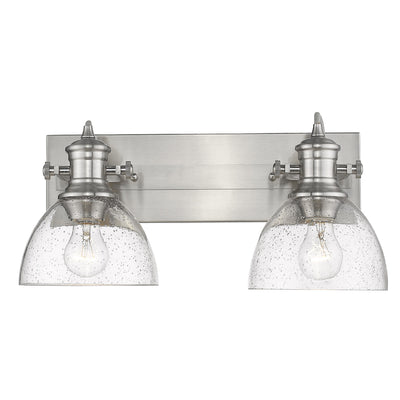Yep by Golden Lighting Hines 2-light Vanity in Pewter - - Golden Lighting