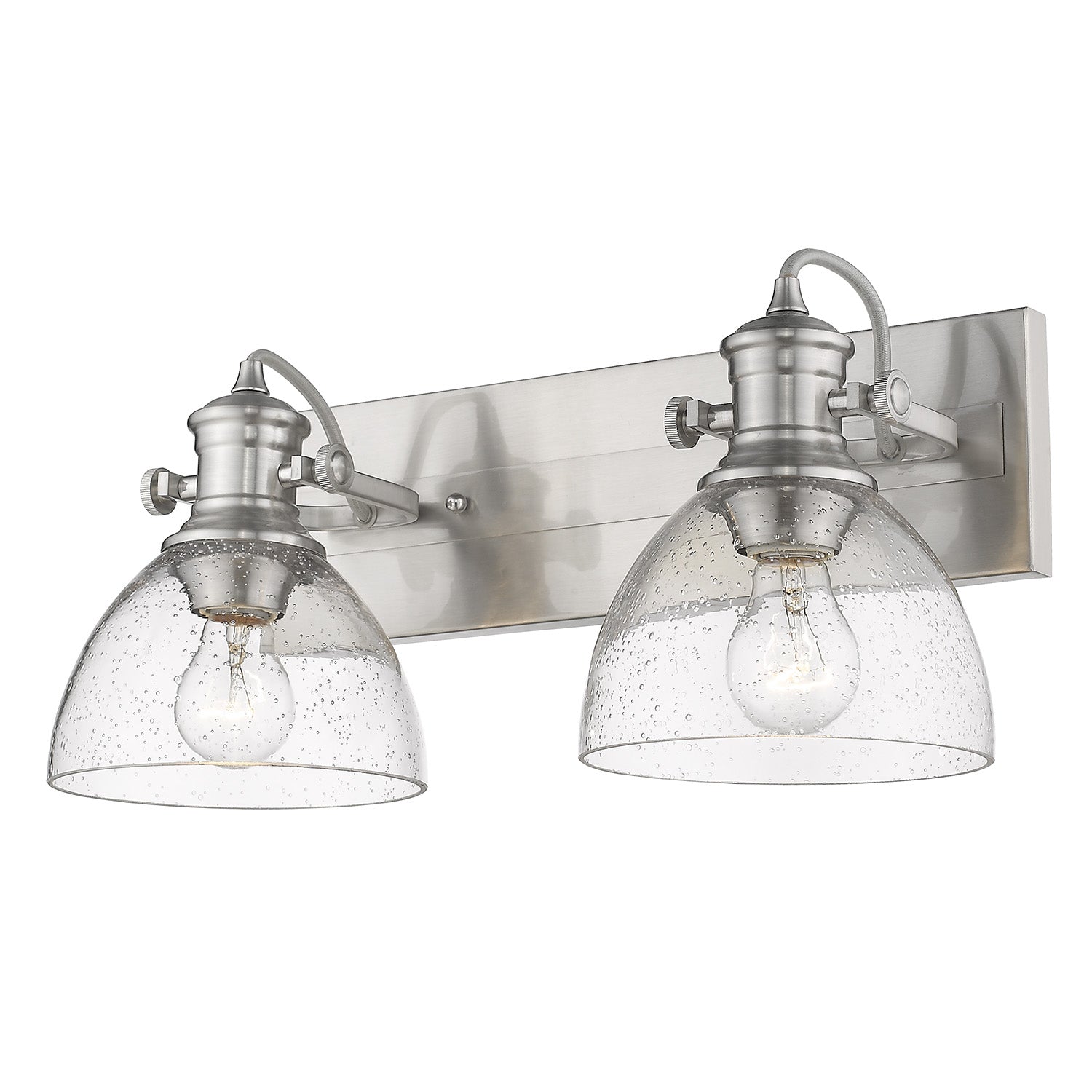 Yep by Golden Lighting Hines 2-light Vanity in Pewter - - Golden Lighting