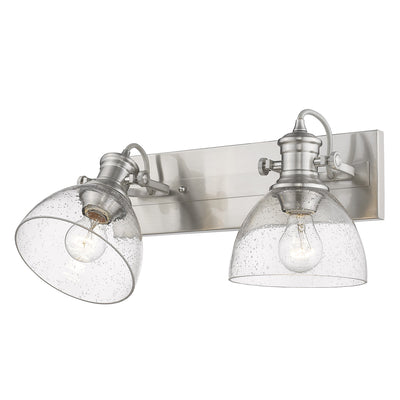 Yep by Golden Lighting Hines 2-light Vanity in Pewter - - Golden Lighting