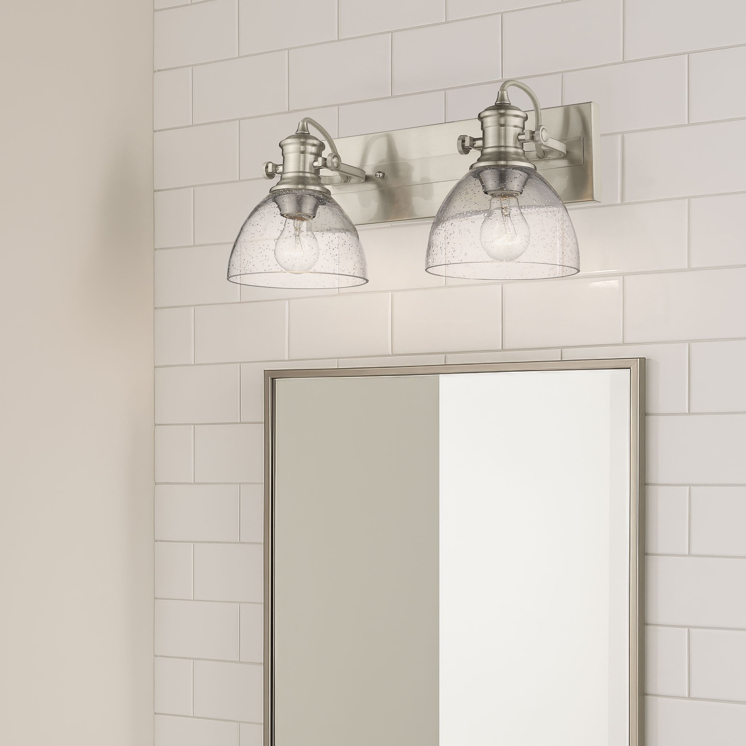 Yep by Golden Lighting Hines 2-light Vanity in Pewter