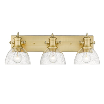 Yep by Golden Lighting Hines 3-light Vanity in Brushed Champagne Brass - - Golden Lighting