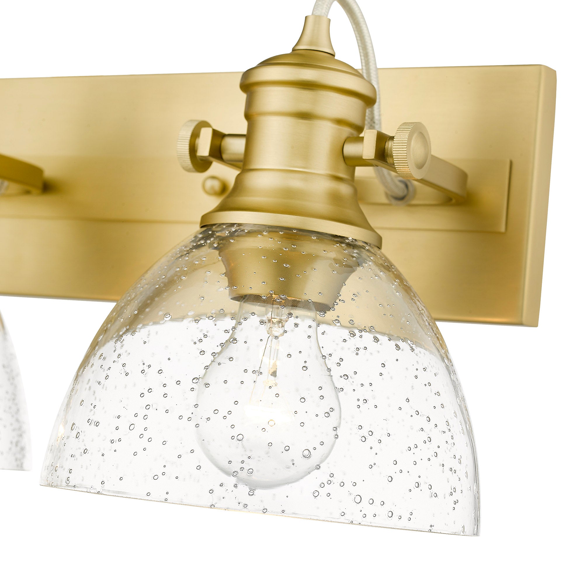 Yep by Golden Lighting Hines 3-light Vanity in Brushed Champagne Brass - - Golden Lighting