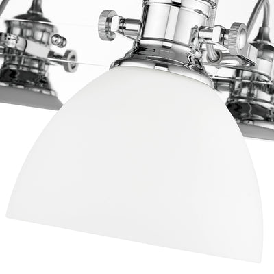 Yep by Golden Lighting Hines 4-light Vanity in Chrome and Opal Glass - - Golden Lighting
