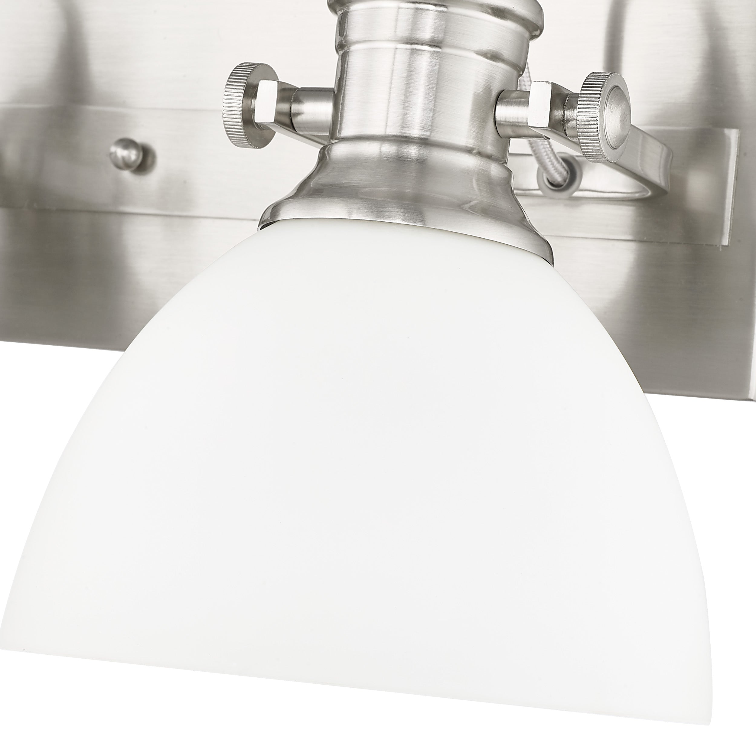 Yep by Golden Lighting Hines 4-light Vanity in Pewter and Opal Glass - - Golden Lighting