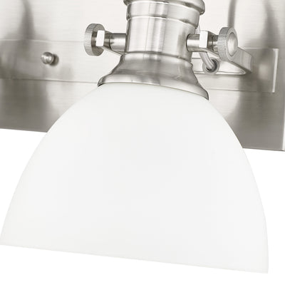 Yep by Golden Lighting Hines 4-light Vanity in Pewter and Opal Glass - - Golden Lighting