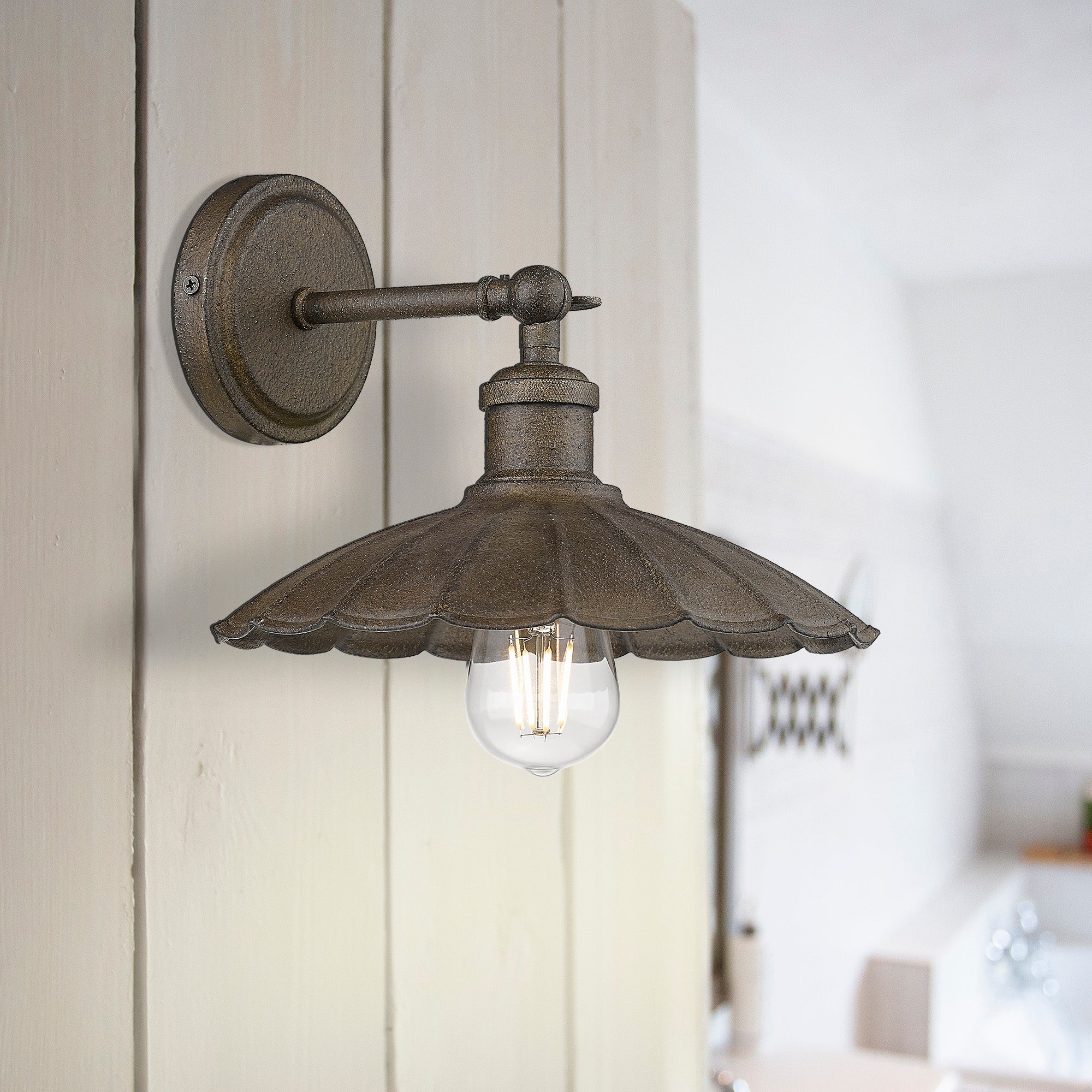 Clemence 1-light Wall Sconce in Dark Rust