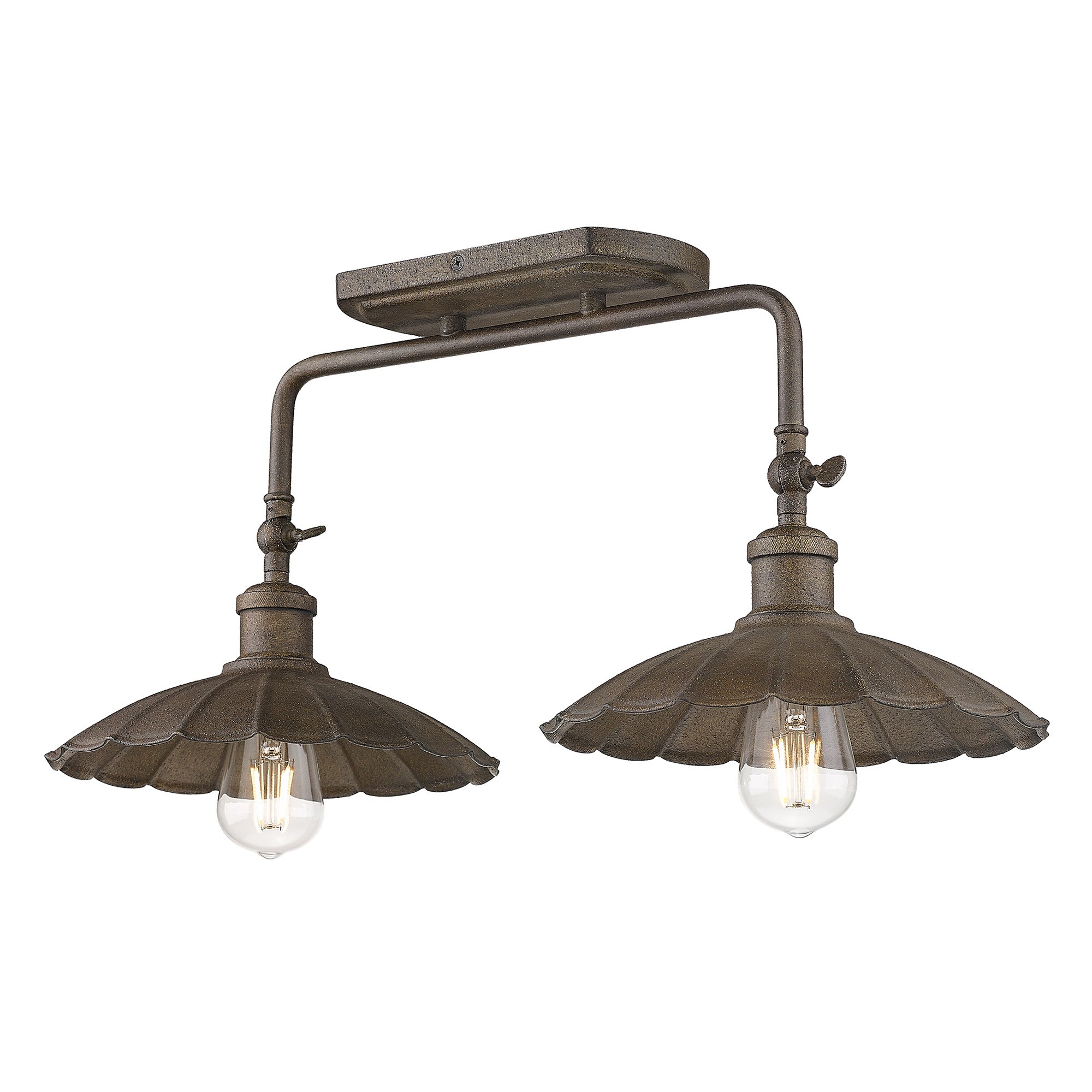 Clemence 2-light Vanity in Dark Rust