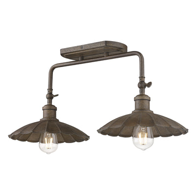 Clemence 2-light Vanity in Dark Rust