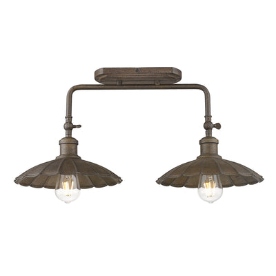 Clemence 2-light Vanity in Dark Rust