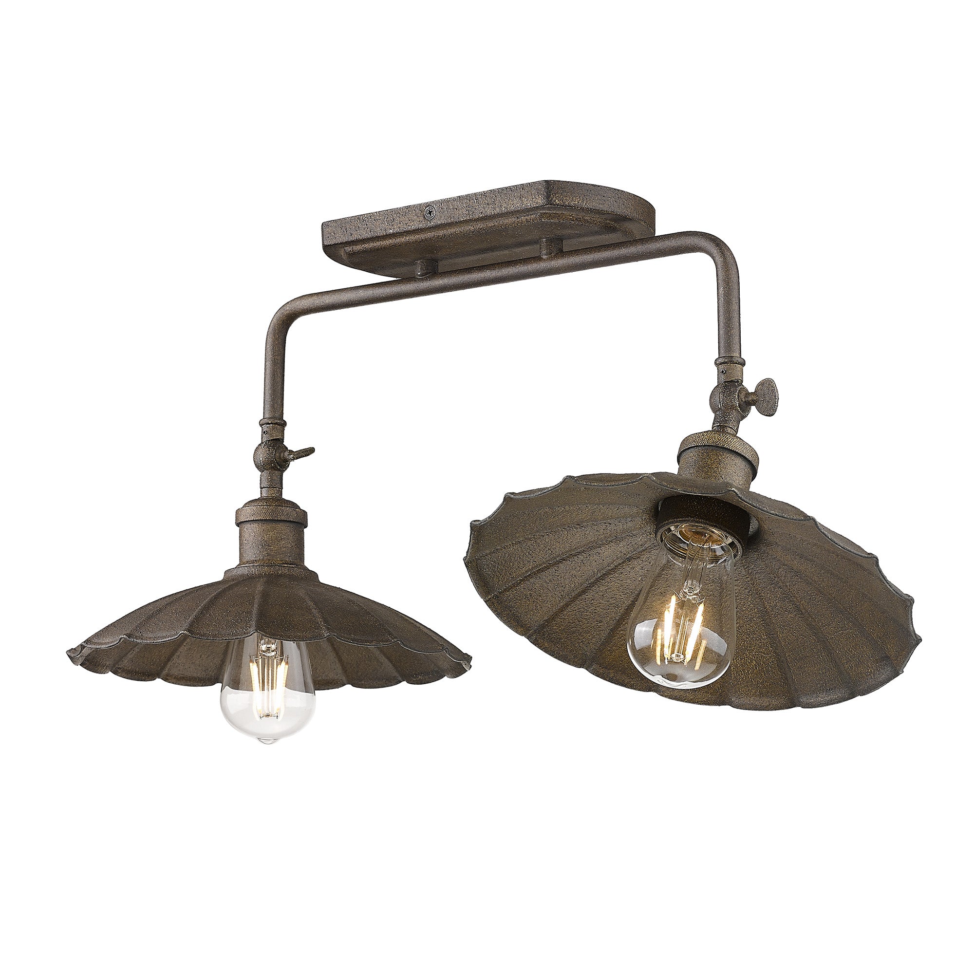 Clemence 2-light Vanity in Dark Rust