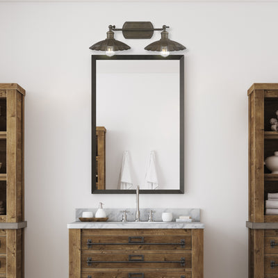 Clemence 2-light Vanity in Dark Rust