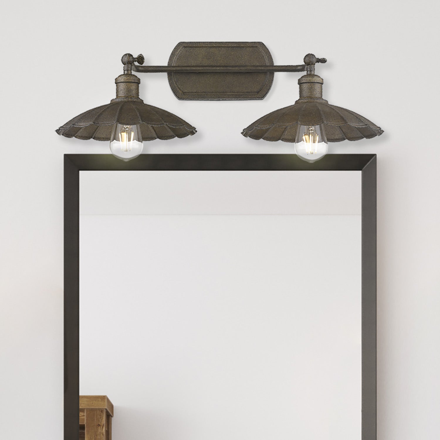 Clemence 2-light Vanity in Dark Rust