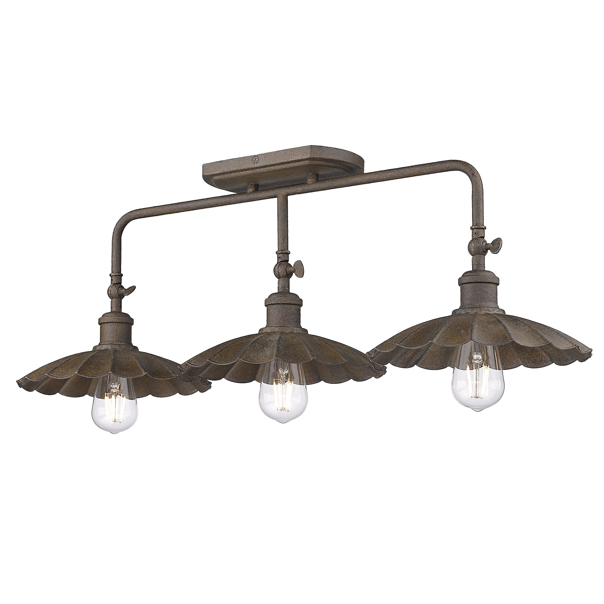 Clemence 3-light Vanity in Dark Rust