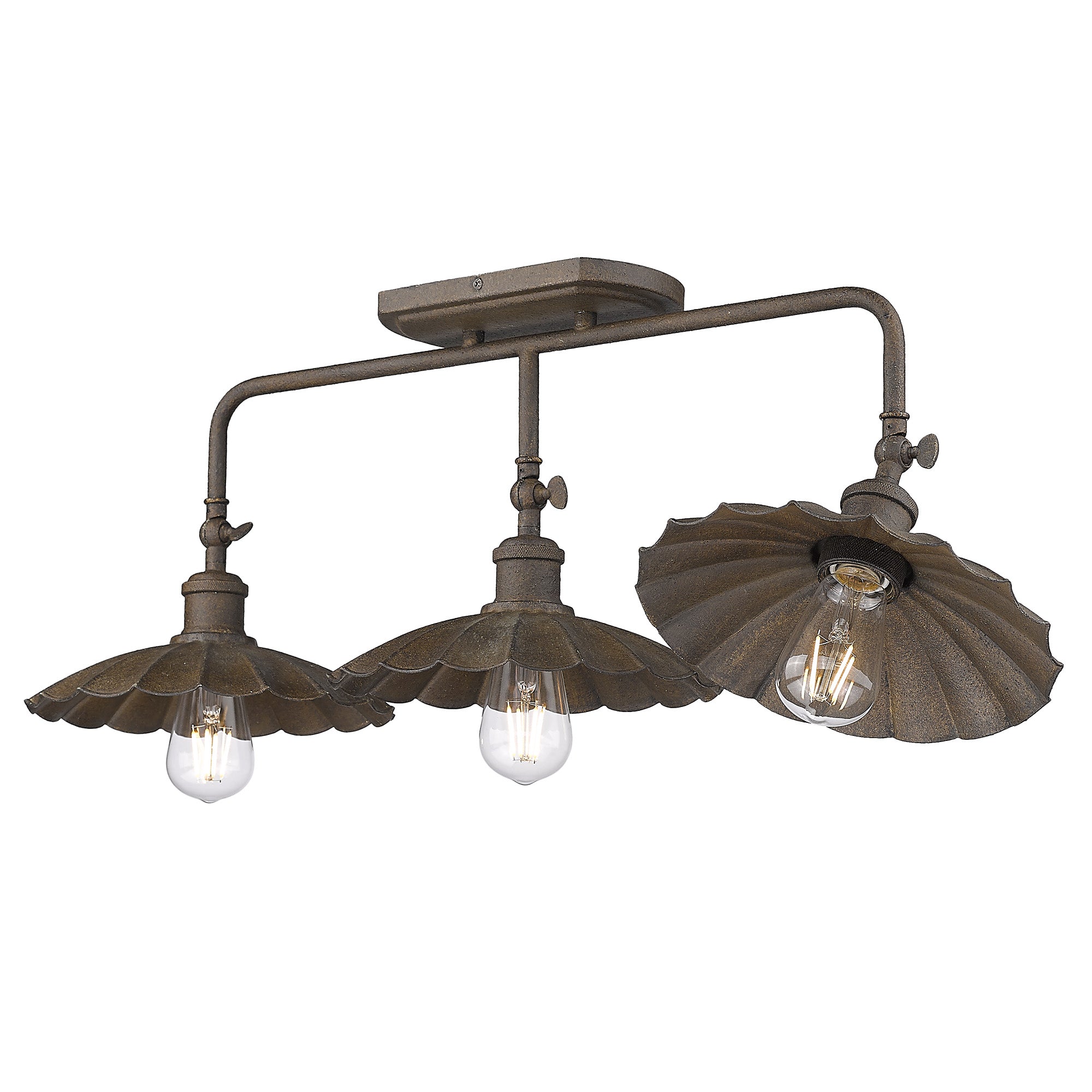 Clemence 3-light Vanity in Dark Rust