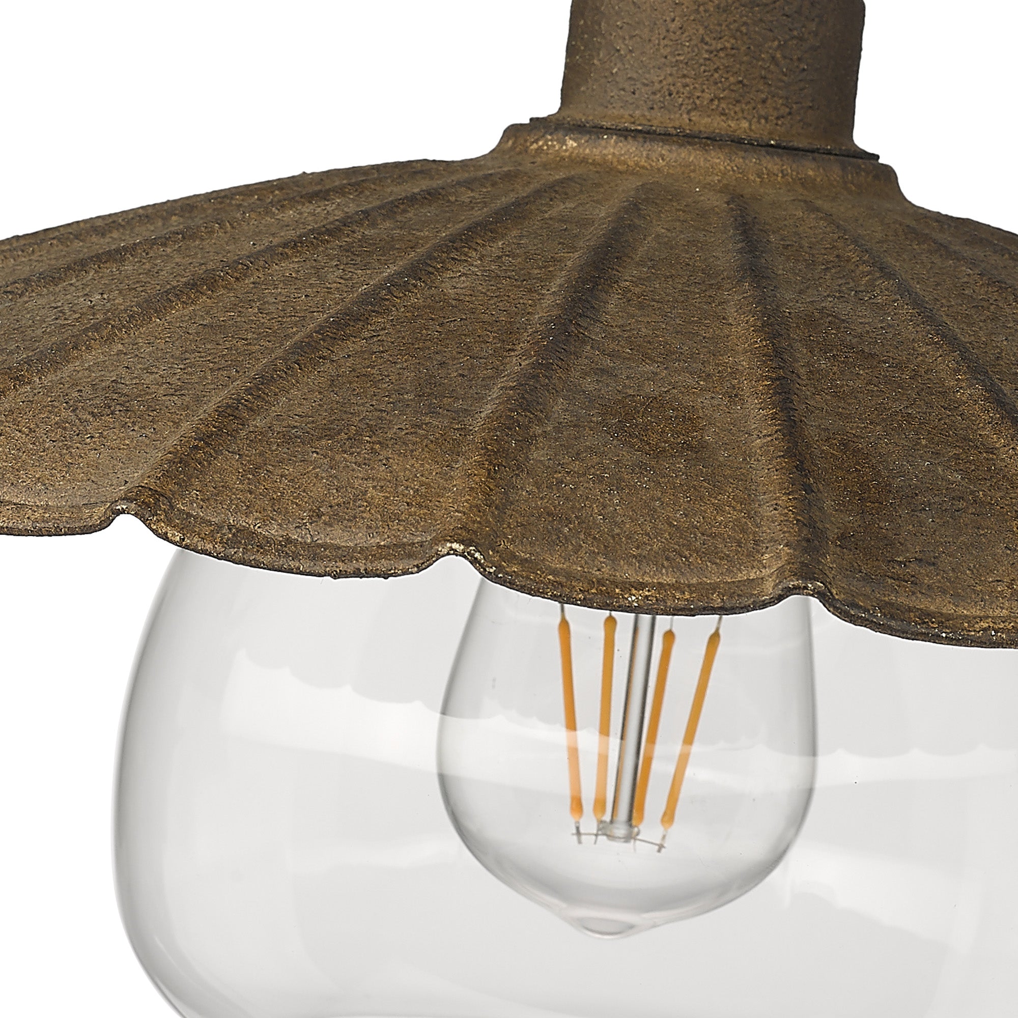 Clemence 1-light Flush Mount in Dark Rust