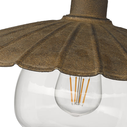 Clemence 1-light Flush Mount in Dark Rust
