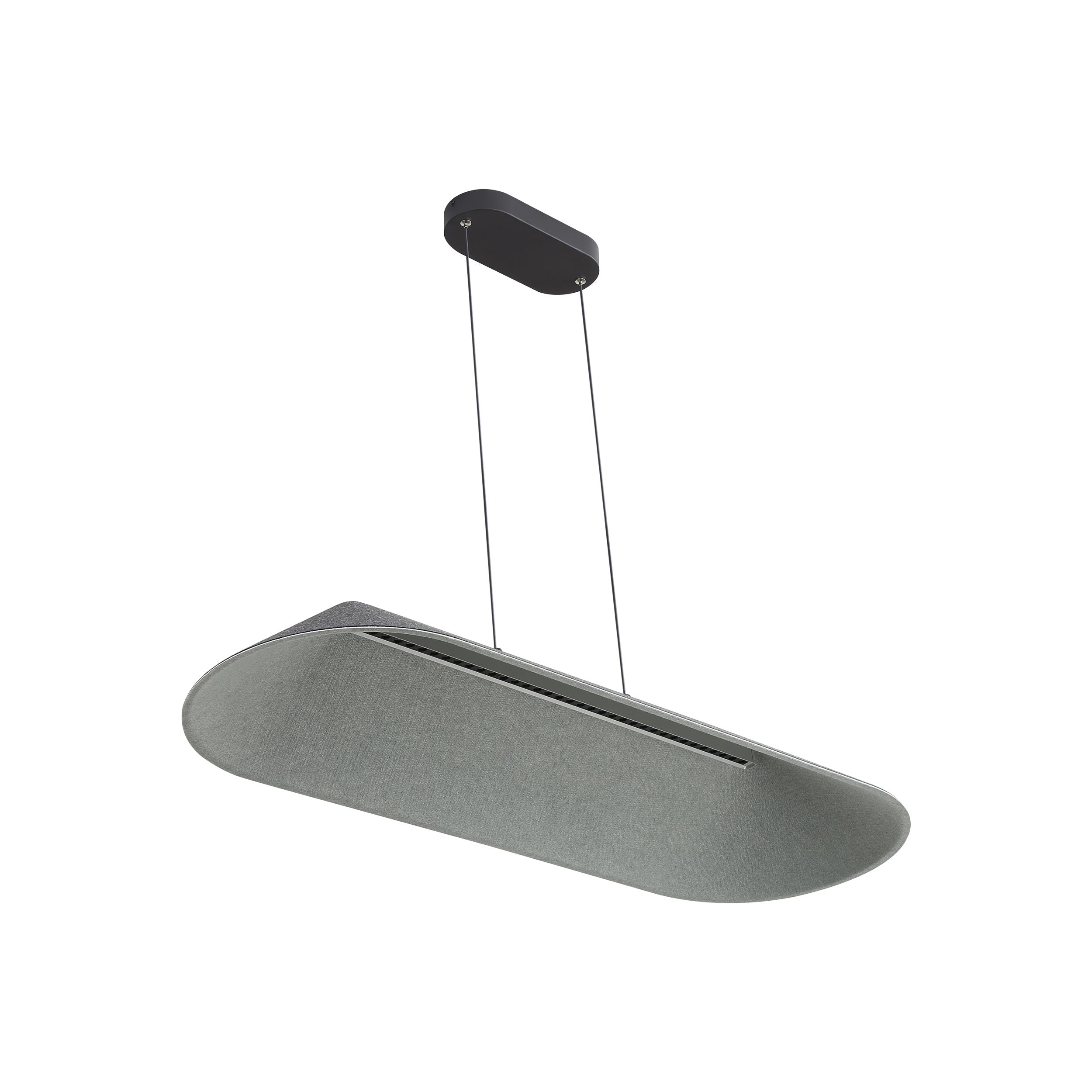Faroe 43" LED Linear Pendant in Flecked Black/Grey - Default Title - Golden Lighting