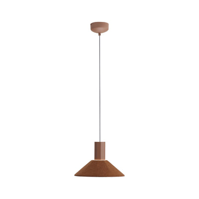 Golden Lighting Faroe 13in Integrated LED Pendant in Coffee/Black Felt - - Golden Lighting