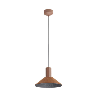 Golden Lighting Faroe 13in Integrated LED Pendant in Coffee/Black Felt - - Golden Lighting