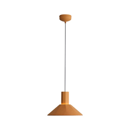Golden Lighting Faroe 13in Integrated LED Pendant in Earth Yellow/Grey Felt - - Golden Lighting
