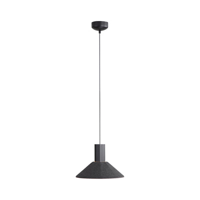 Golden Lighting Faroe 13in Integrated LED Pendant in Flecked Black/Grey Felt - - Golden Lighting
