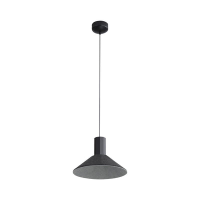 Golden Lighting Faroe 13in Integrated LED Pendant in Flecked Black/Grey Felt - - Golden Lighting