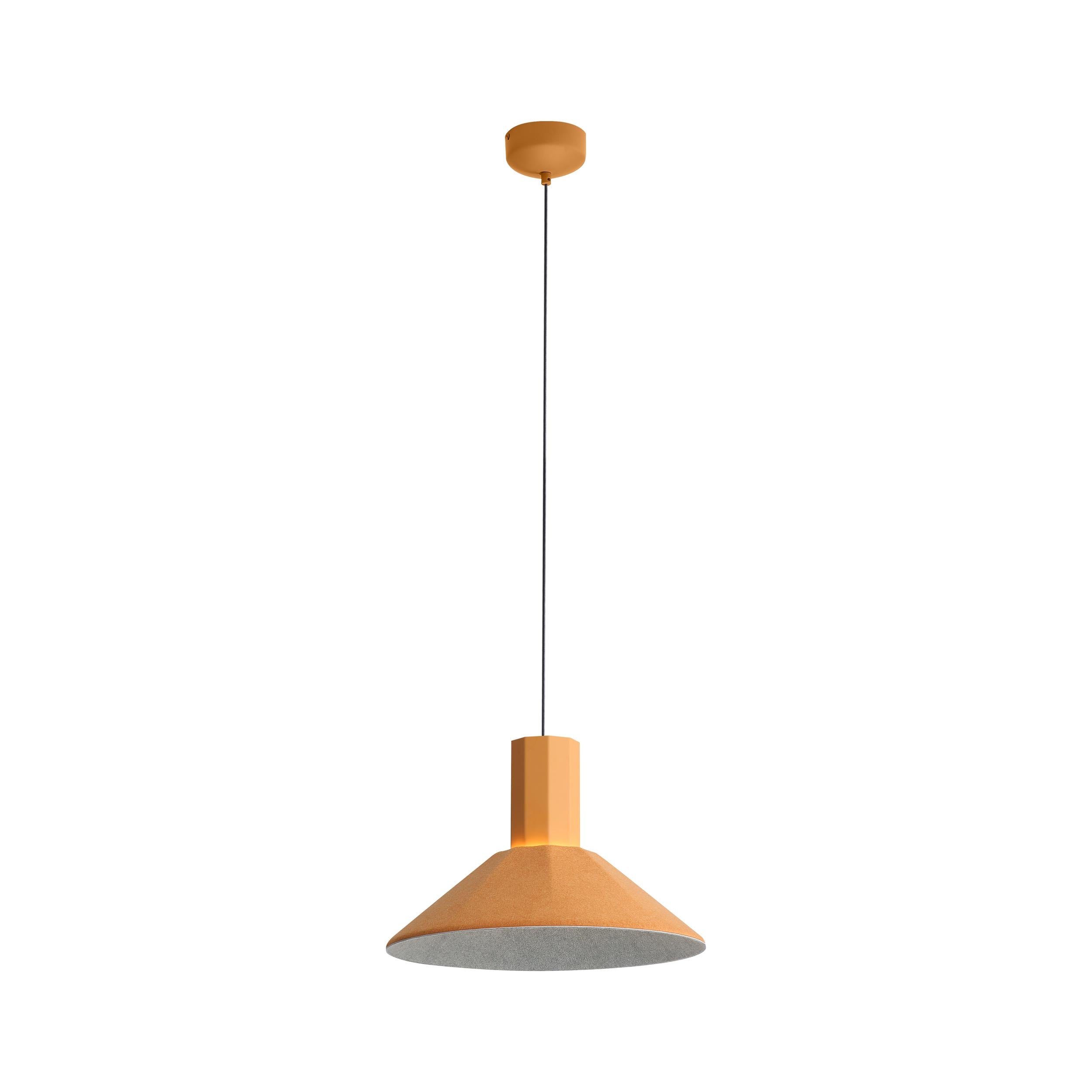 Faroe 13" LED Pendant in Earth Yellow/Grey - Default Title - Golden Lighting