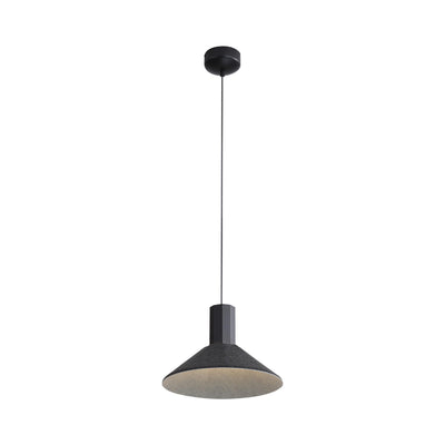 Golden Lighting Faroe 13in Integrated LED Pendant in Flecked Black/Grey Felt - - Golden Lighting