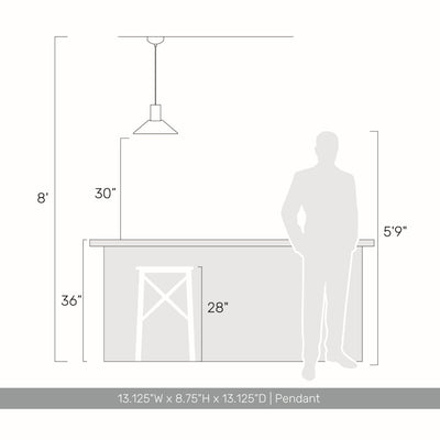 Golden Lighting Faroe 13in Integrated LED Pendant in Coffee/Black Felt - - Golden Lighting