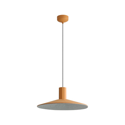 Golden Lighting Faroe 20in Integrated LED Pendant in Earth Yellow/Grey Felt - - Golden Lighting