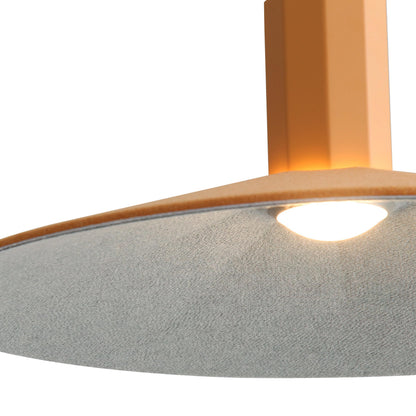 Golden Lighting Faroe 20in Integrated LED Pendant in Earth Yellow/Grey Felt - - Golden Lighting