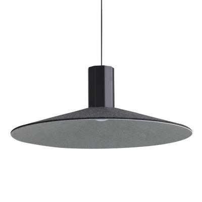 Golden Lighting Faroe 20in Integrated LED Pendant in Flecked Black/Grey Felt - - Golden Lighting