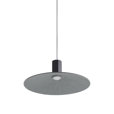 Golden Lighting Faroe 20in Integrated LED Pendant in Flecked Black/Grey Felt - - Golden Lighting