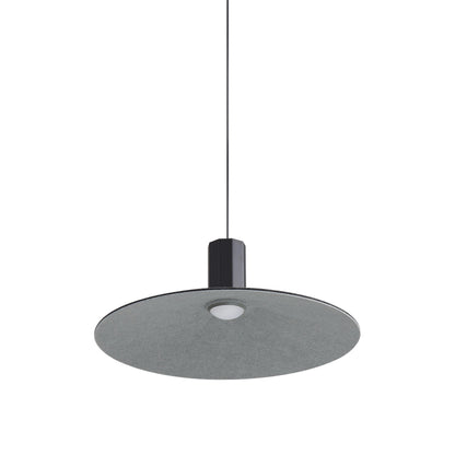 Golden Lighting Faroe 20in Integrated LED Pendant in Flecked Black/Grey Felt - - Golden Lighting