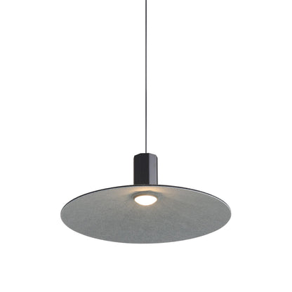 Golden Lighting Faroe 20in Integrated LED Pendant in Flecked Black/Grey Felt - - Golden Lighting