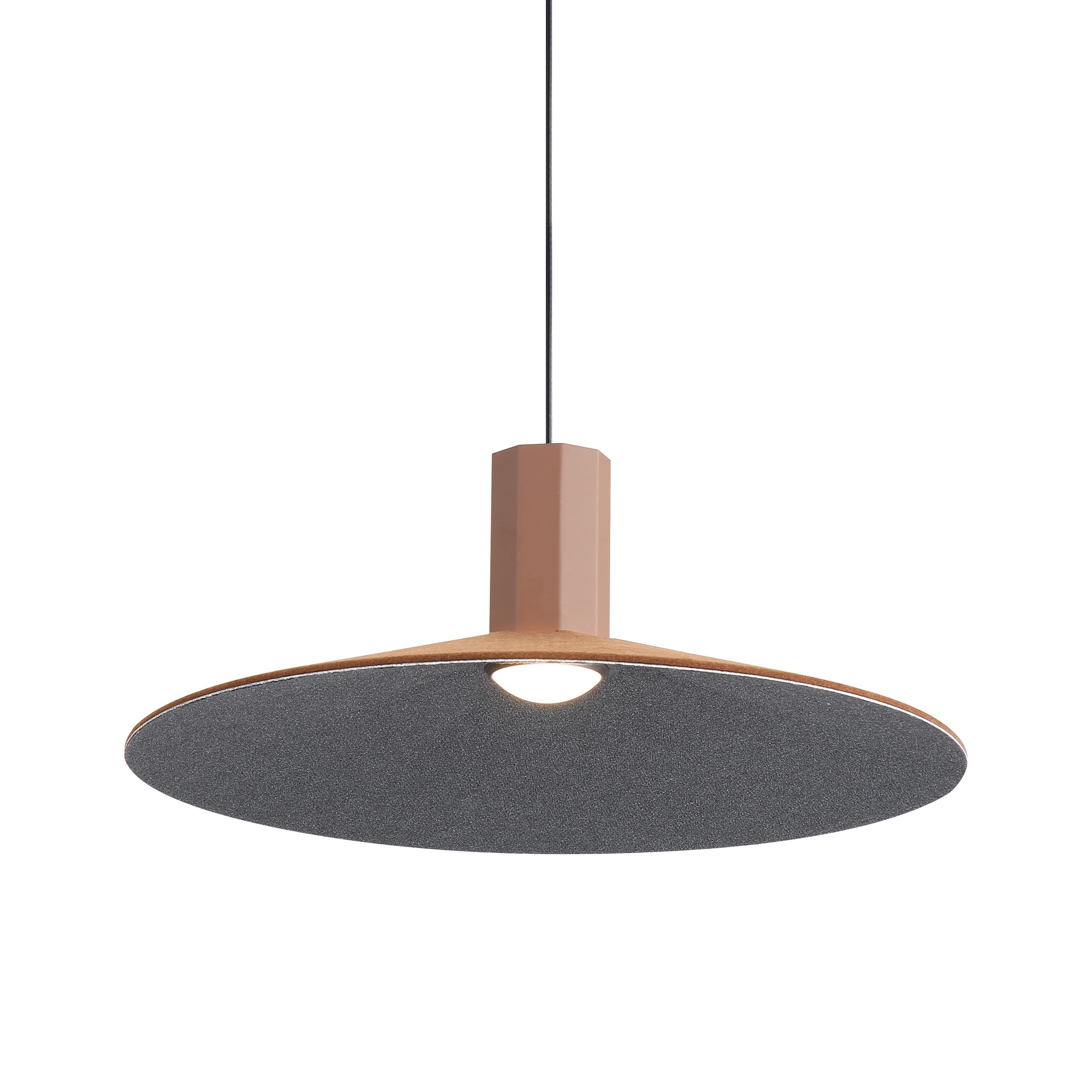 Faroe 20" LED Pendant in Coffee/Black - - Golden Lighting