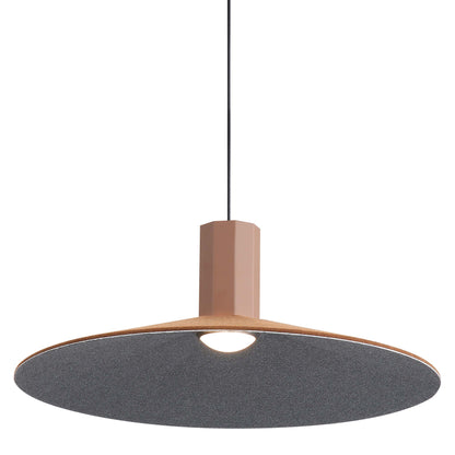 Golden Lighting Faroe 20in Integrated LED Pendant in Coffee/Black Felt