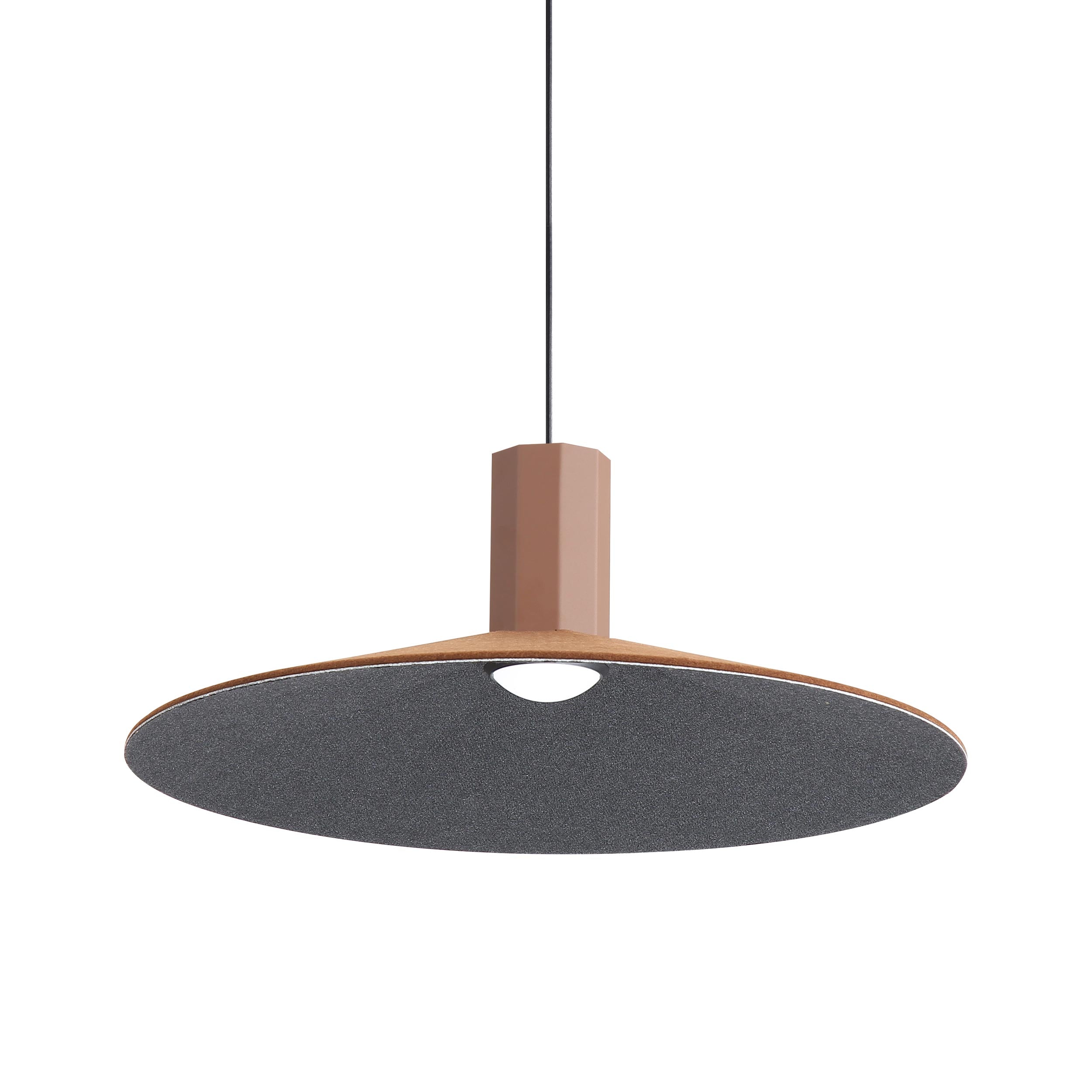 Faroe 20" LED Pendant in Coffee/Black - Default Title - Golden Lighting