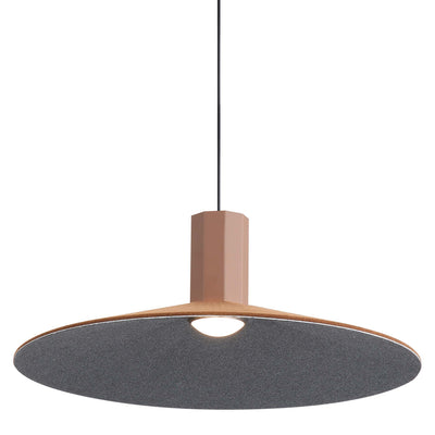 Golden Lighting Faroe 20in Integrated LED Pendant in Coffee/Black Felt - Default Title - Golden Lighting