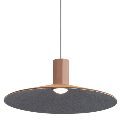 Golden Lighting Faroe 20in Integrated LED Pendant in Coffee/Black Felt - Default Title - Golden Lighting