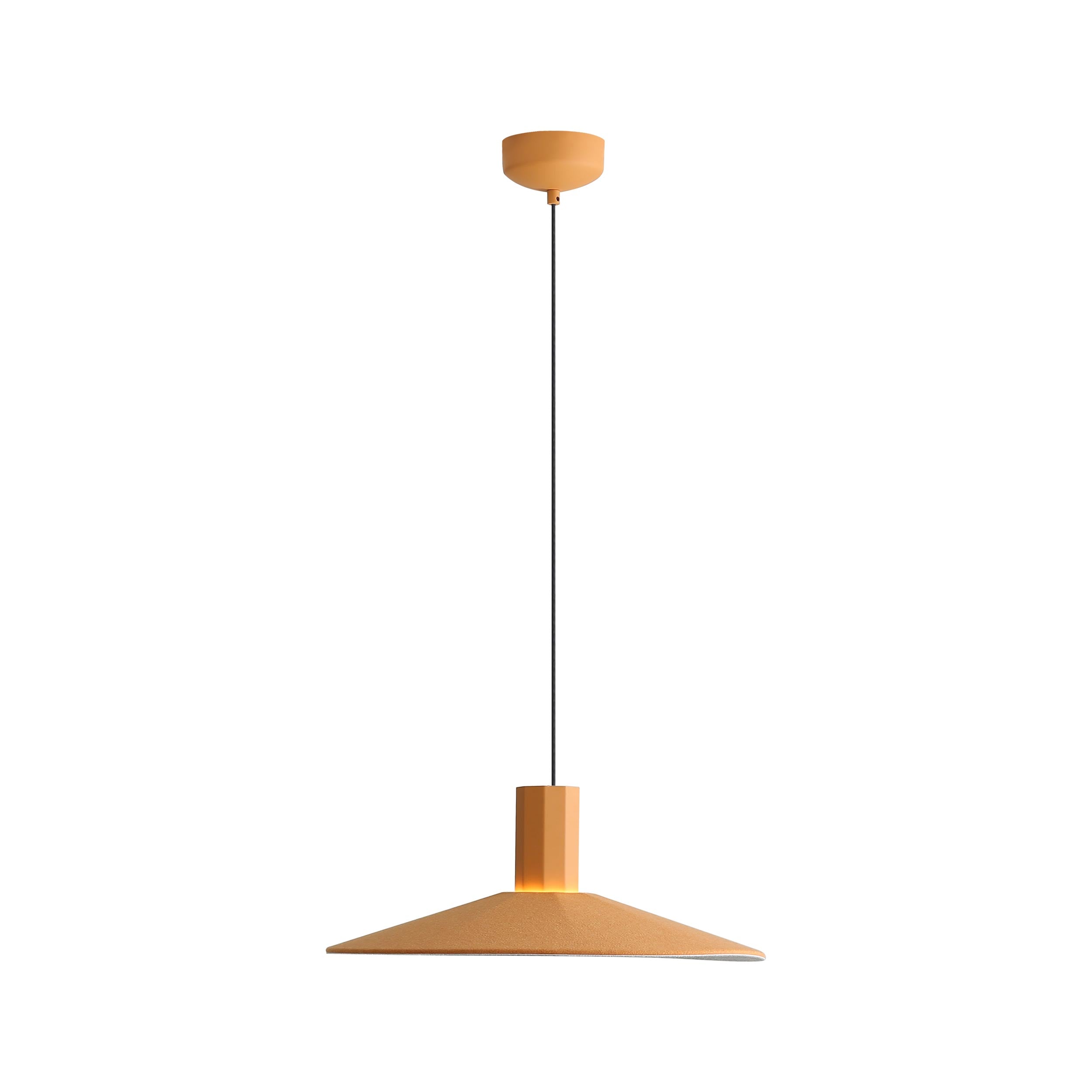 Faroe 20" LED Pendant in Earth Yellow/Grey - - Golden Lighting